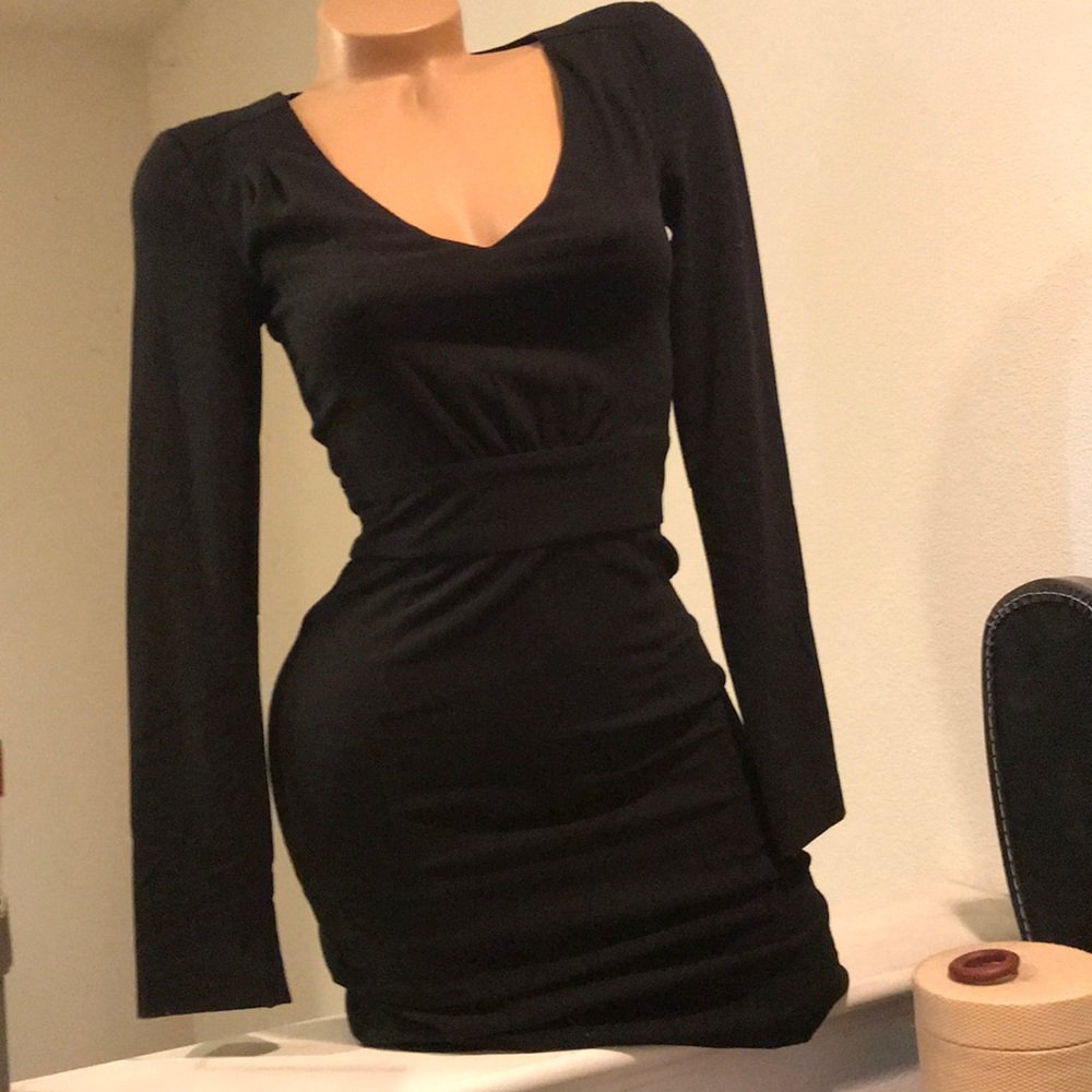 H&M Business LBD Cocktail Zipper Dress long sleeve
